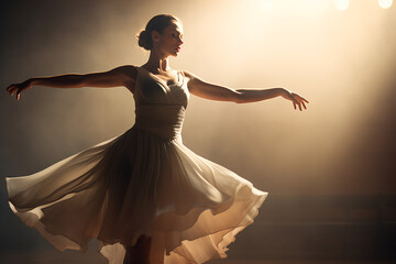 Fototapeta premium Ballerina dancer dancing ballet, ballerina pro, dancing woman, dancing professional