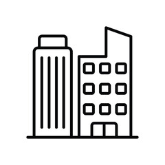 City icon isolate white background vector stock illustration