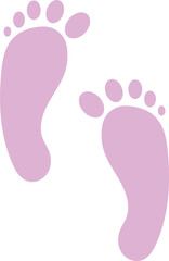 feet marks vector design illustration isolated on transparent background