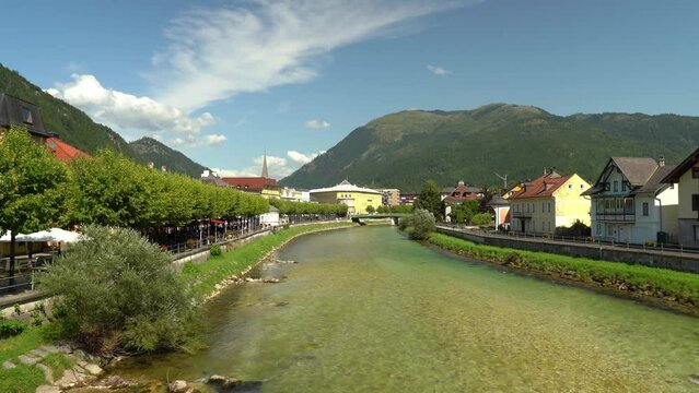 Beautiful Spa Town Bad Ischl with River Traun