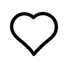 A hand-drawn cartoon heart icon on a white background.