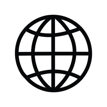 A hand-drawn cartoon globe icon on a white background.