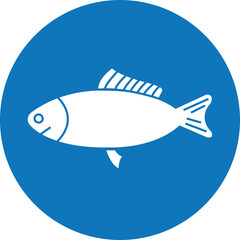 Blue Fill Fish logo template suitable for businesses and product names on transparent background. logo design could be used for different purposes for a company, product, service or all your ideas.
