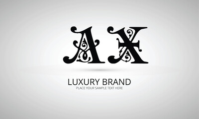 AX:  initials monogram letter text alphabet logo design
