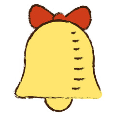 Clip art material: Hand-drawn Bell with ribbon