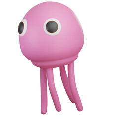 Jellyfish 3D Illustration
