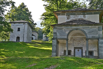 Fototapeta na wymiar Il Sacro Monte al Santuario di Oropa - Biella