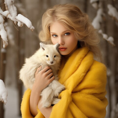 Beautiful girl and mink