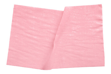 pink crumpled torn tape isolated on transparent background