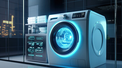 Futuristic Washing Machine with Modern Design