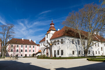 Fototapeta na wymiar Trebon castle and town, Southern Bohemia, Czech Republic