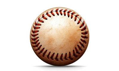 Softball on White Background Generative AI