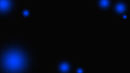 Neon blue dots Spray on black background.