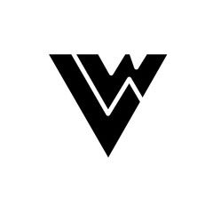 LW or WL letter logo with a simple design