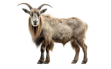 Naklejka na ściany i meble The Elusive Markhor Goat Transparent PNG
