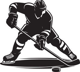Hockey Player Silhouette, Ice Hockey Player Silhouette