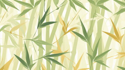 Bamboo Seamless Pattern Background Generative AI