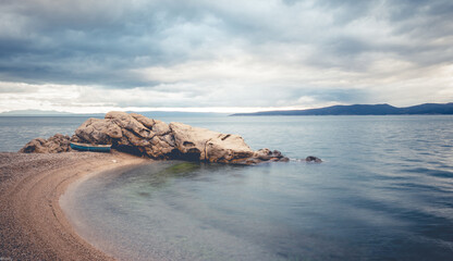 Winter beach in Croatia