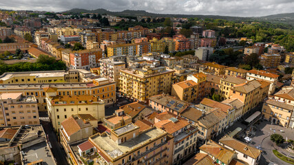 Obraz premium Aerial view of Bracciano, in the metropolitan city of Rome, Italy.