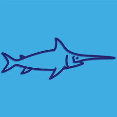 free vector fish logo template, marlin fish vector illustration