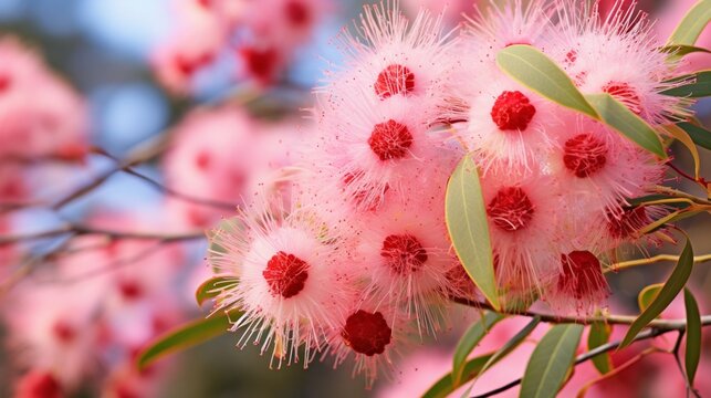 pink cactus flowers  generated by AI