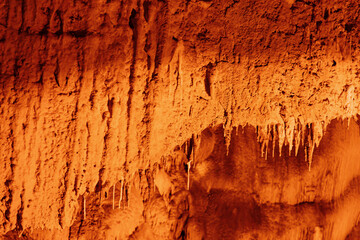 Fototapeta premium cave with stalactites and stalagmites in Turkey