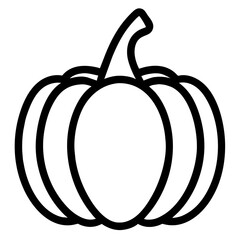 Vector line icon for pumpkin