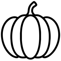 Vector line icon for pumpkin