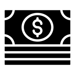 money  glyph icon