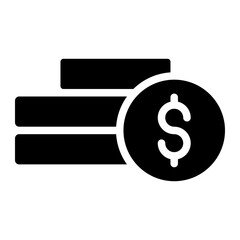 money coin glyph icon