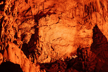 cave with stalactites and stalagmites in Turkey
