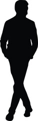 Official man silhouette in a different pose 
