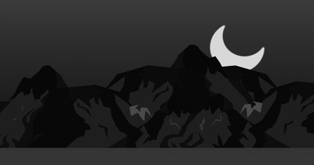 Beautiful Animated Snow Landscape in high resolution. Animated Snow Landscape background in colorful.