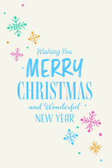 Naklejka na ściany i meble Decorative Christmas greeting cards with snowflakes. Vector illustration