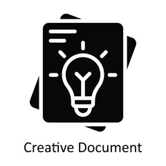 Creative Document vector Solid Design illustration. Symbol on White background EPS 10 File 