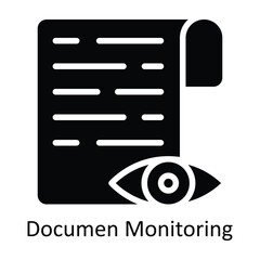 Document Monitoring vector Solid Design illustration. Symbol on White background EPS 10 File 