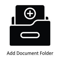 Add Document Folder vector Solid Design illustration. Symbol on White background EPS 10 File 