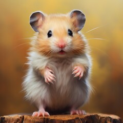 Illustration of a hamster close up