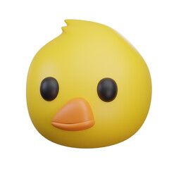 Chick Emoji 3D Illustration