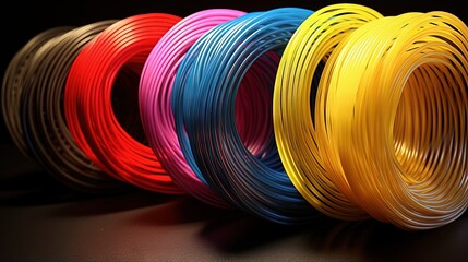 ABS wire plastic for 3d printer of different colors - obrazy, fototapety, plakaty