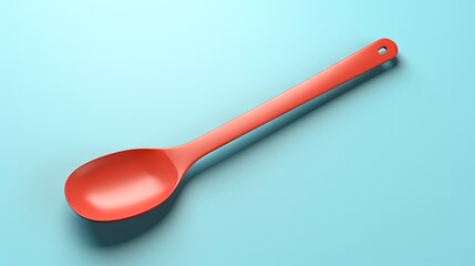 Minimalism 3d rendering pan and spatula icon