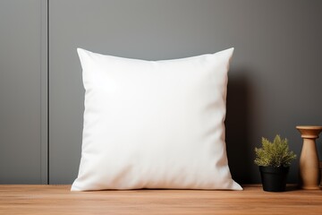 close up of white pillow,blank pillow.Product concept.