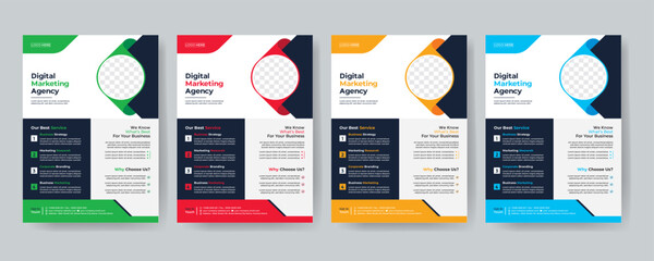 Modern Creative Corporate business, digital marketing agency flyer Brochure design, cover modern layout, annual report, poster, flyer in A4 template