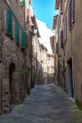 Fototapeta na wymiar Abbadia San Salvatore, historic town in Tuscany