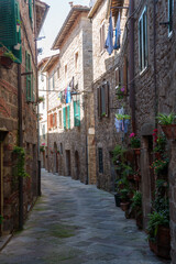 Fototapeta na wymiar Abbadia San Salvatore, historic town in Tuscany