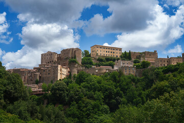 Fototapeta na wymiar Sorano, historic town in Grosseto province, Tuscany