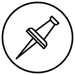 Push Pin Vector Icon Design Illustration