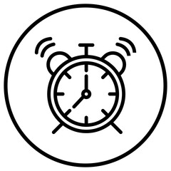 Alarm Clock Vector Icon Design Illustration