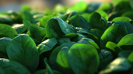 beautiful spinach artwork, marketing photorealistic style