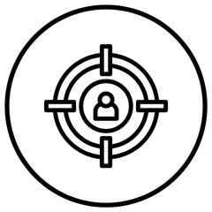 Target Audience Vector Icon Design Illustration